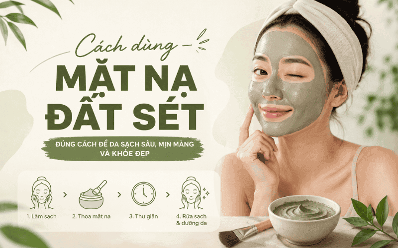 Cách dùng mặt nạ đất sét đúng cách giúp da sạch sâu? 