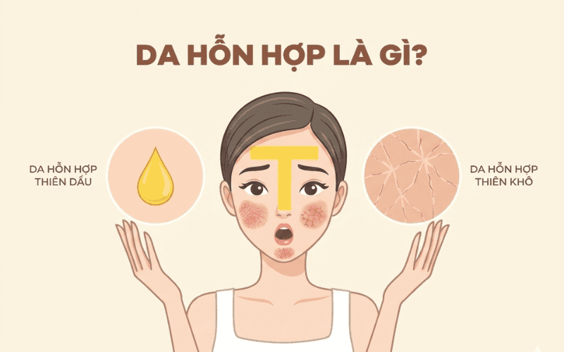 Da hỗn hợp là gì? Cách nhận biết & chăm sóc đúng chuẩn